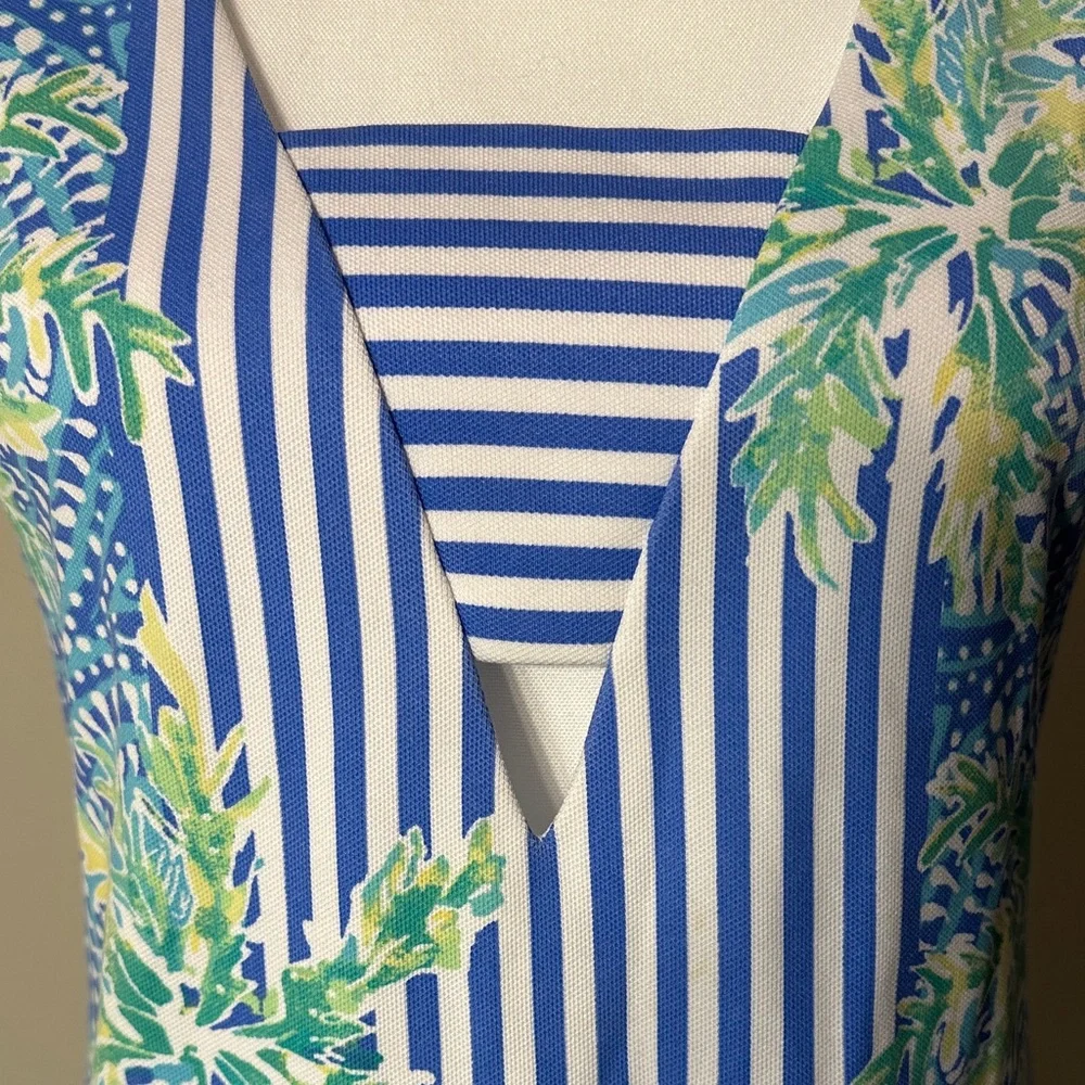 Lilly Pulitzer Blue and Green Midi Dress - Picture 2 of 11